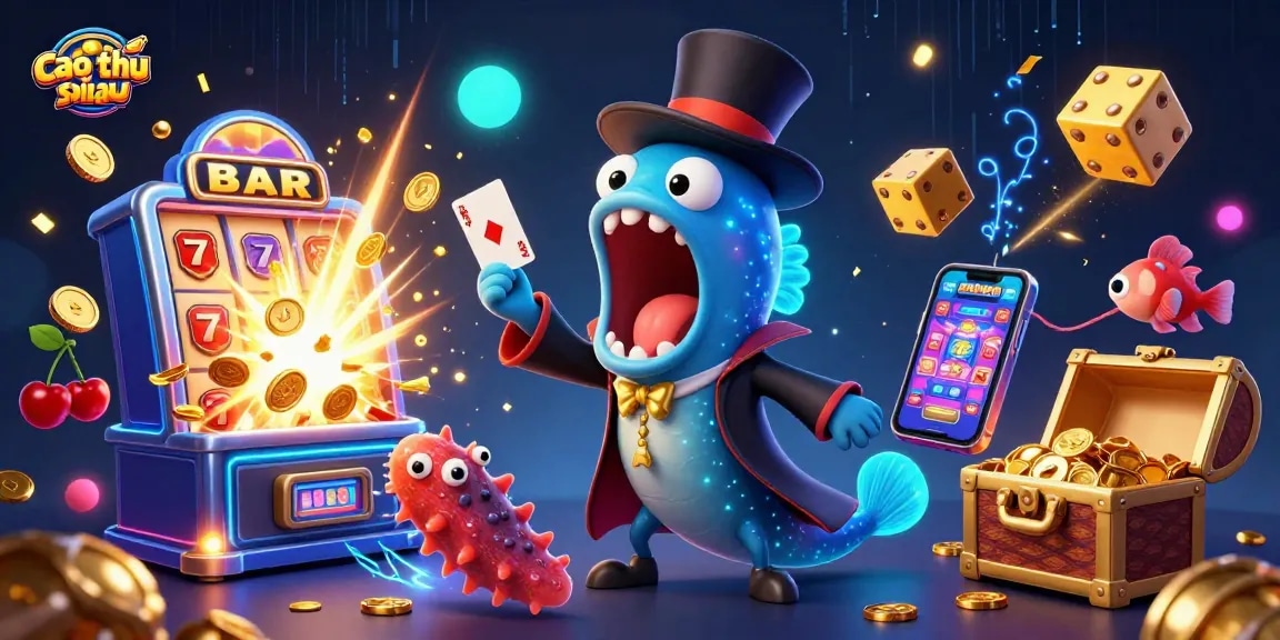 Experience the thrill of cao thu soi cau with vibrant casino magic in a colorful 3D scene.