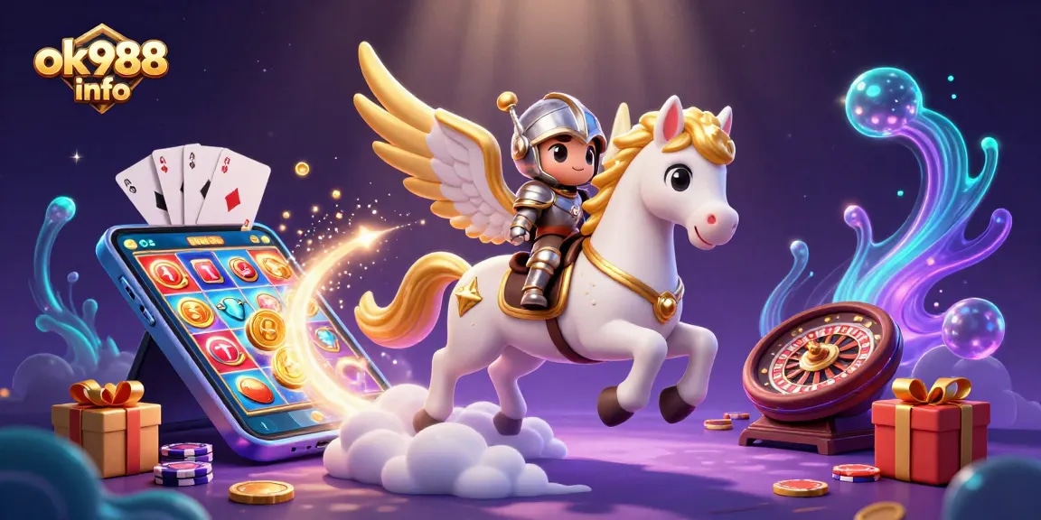 Experience thrilling gaming excitement with ok988 info in this vibrant casino scene.