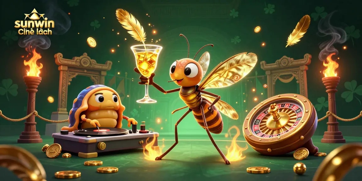 Engage with the vibrant world of sunwin chính hãng through this dynamic 3D casino illustration.