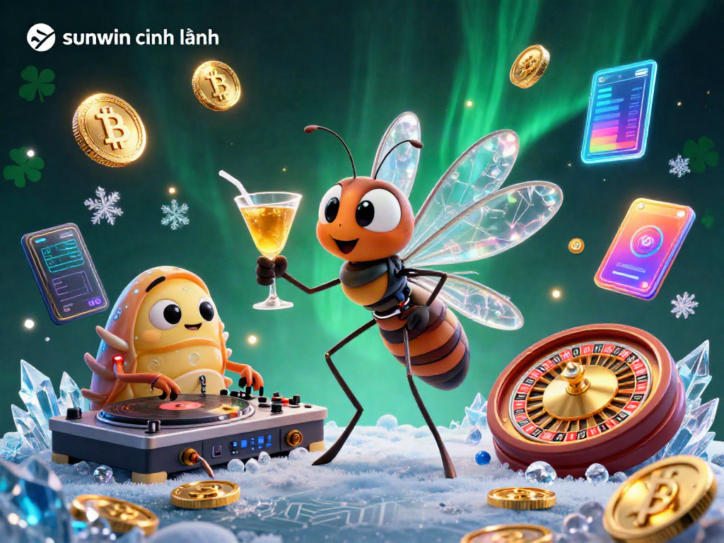 Experience thrilling gameplay with sunwin chính hãng, spotlighting a lively casino scene with unique characters.