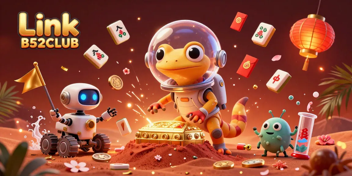 Join the excitement with Link B52CLUB as a Martian gecko unearths a golden casino adventure!