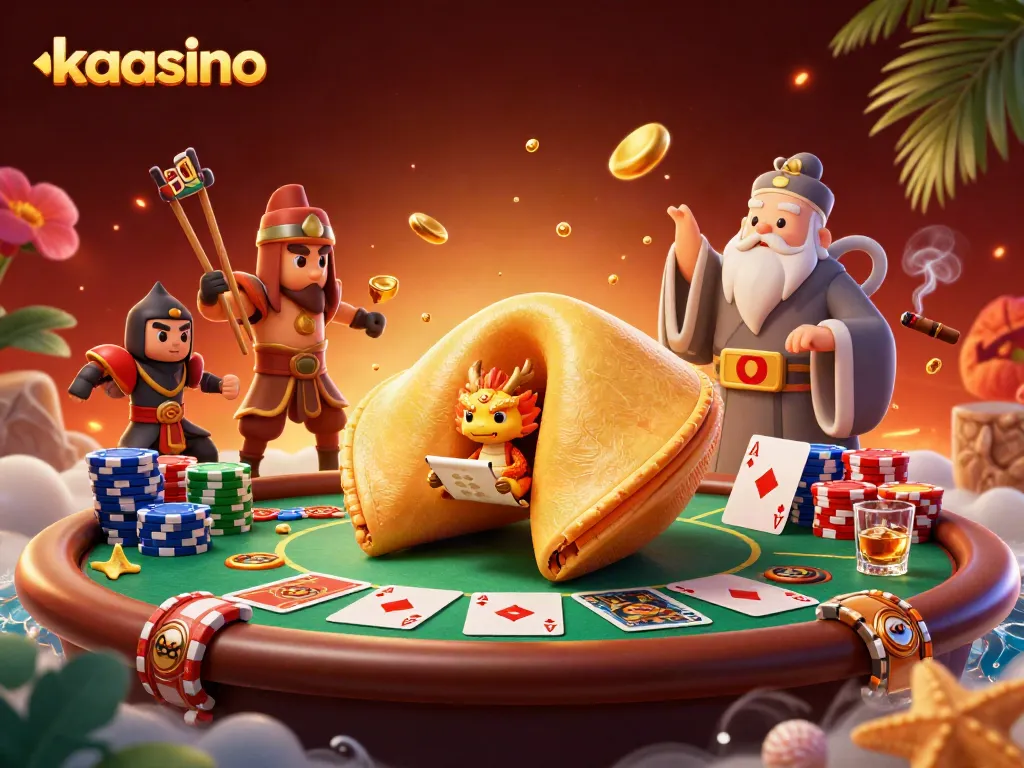 Experience азартное наслаждение at kaasino with a vibrant 3D casino scene packed with captivating game elements.